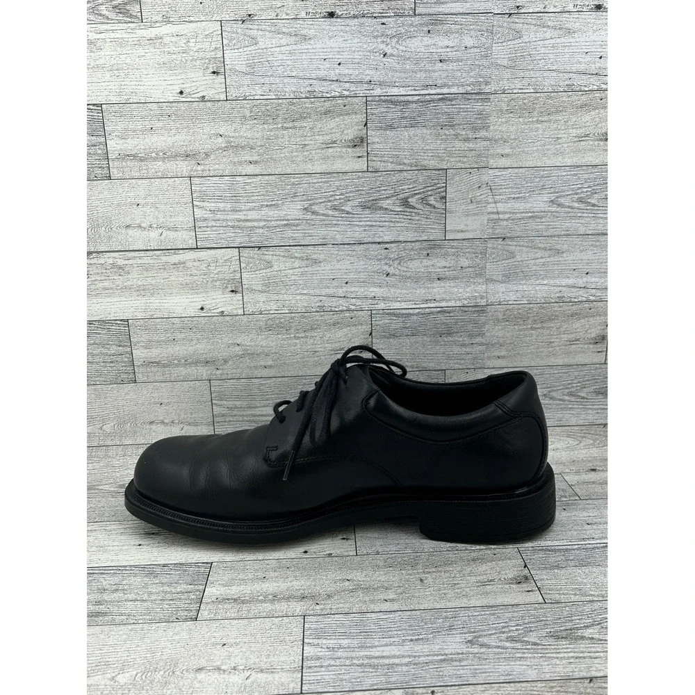 Rockport Men Black Leather Oxford Dress Shoes APM20311 Size 10W Wide Square Toe